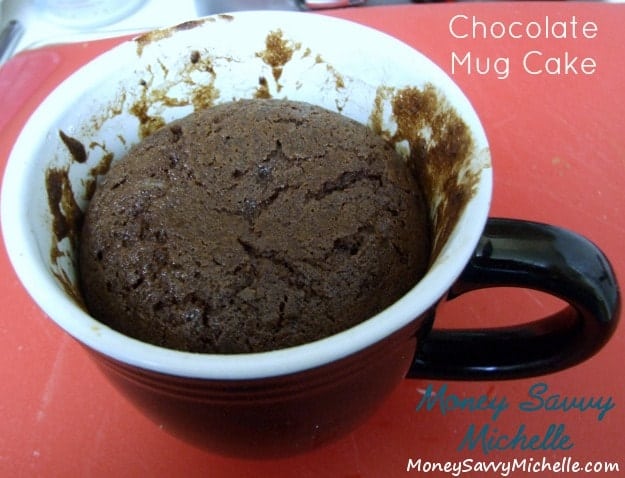 Choc caramel microwave self saucing mug cakes recipe