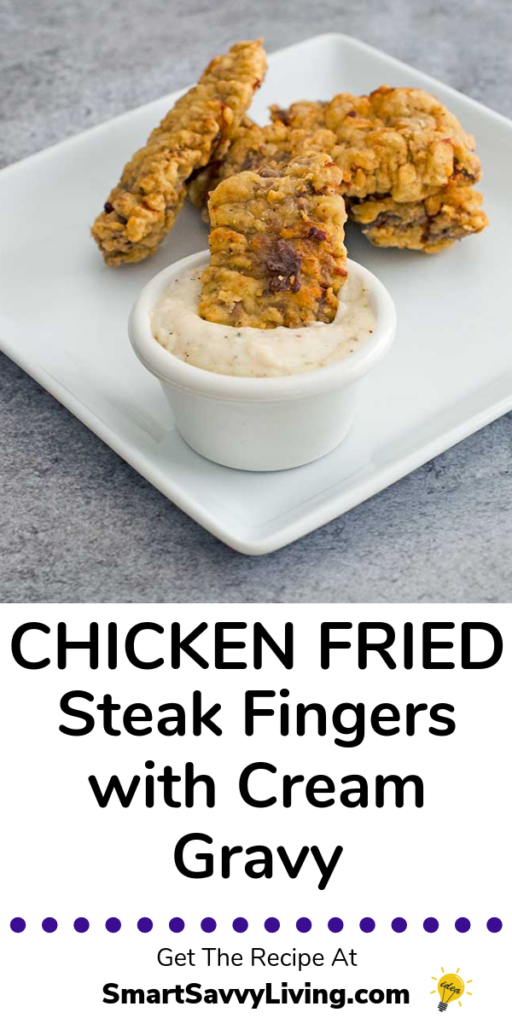 Chicken Fried Steak Fingers Recipe with Cream Gravy