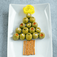 Olive Christmas Tree Appetizer Plate 1 Olive Christmas Tree Appetizer Plate