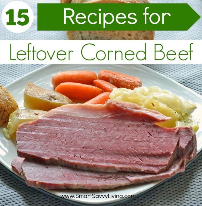 Photo of leftover corned beef and vegetables on plate