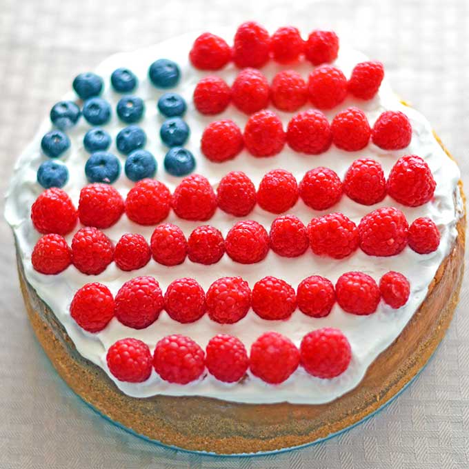 American Flag Cheesecake Recipe from Smart Saavy Living 