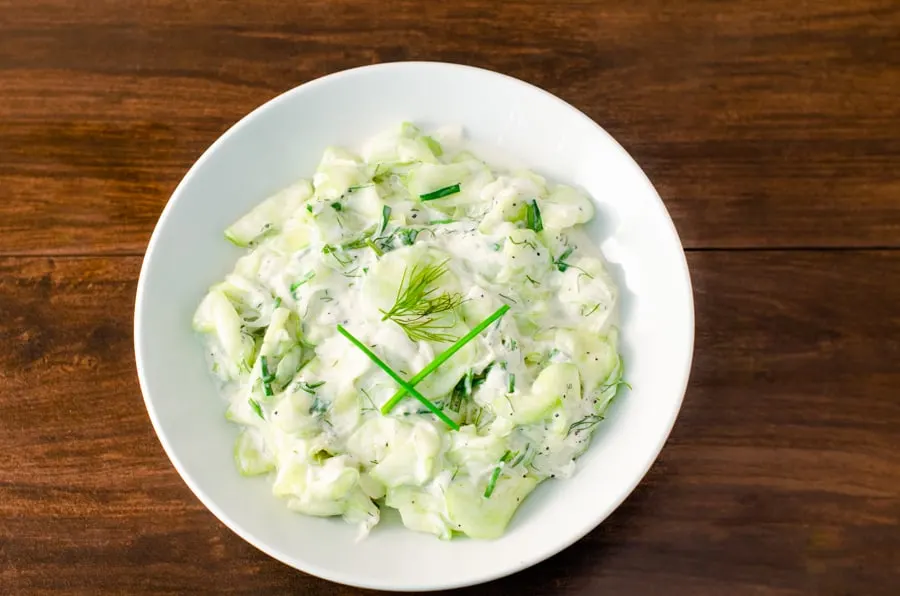 Creamy Cucumber Salad Recipe