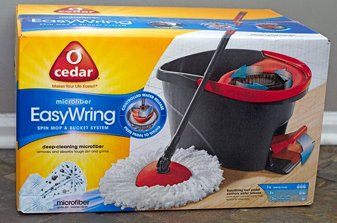 O-Cedar Spin Mop Bucket Floor Cleaning System Easy Wring Microfiber Spin Wringer 