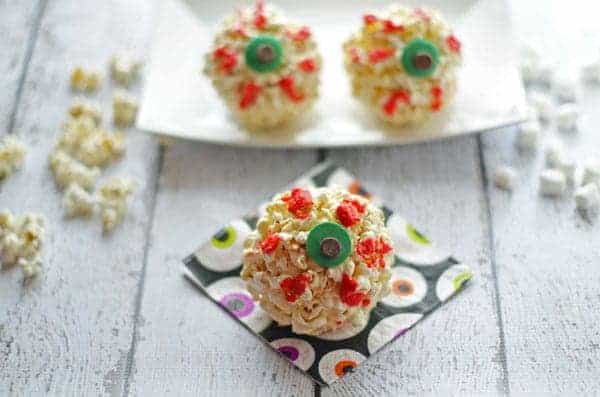 Halloween Eyeball Popcorn Balls Recipe