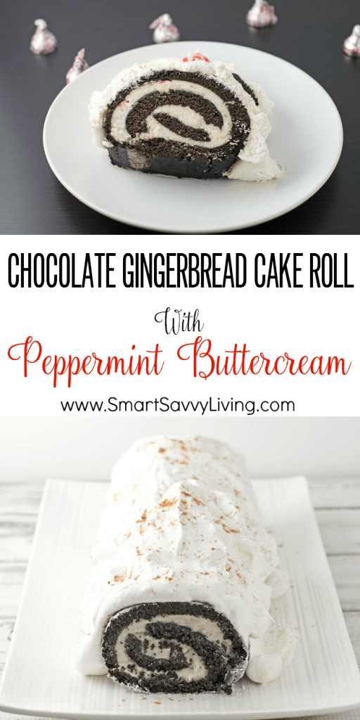 Chocolate Gingerbread Cake Roll With Peppermint Buttercream Recipe