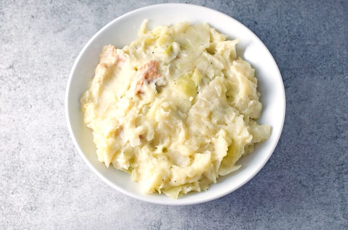 photo of colcannon as a way to use leftover corned beef