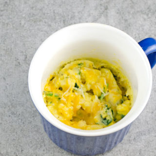 2-Minute Cheesy Spinach Microwave Scrambled Eggs Mug Recipe