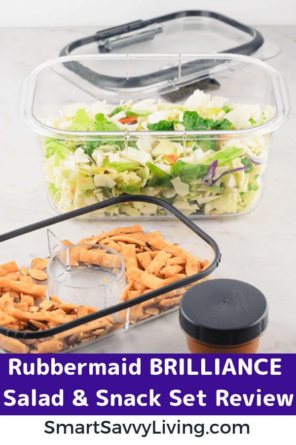 Packed Lunch Mastered with Rubbermaid BRILLIANCE Snack & Salad Set