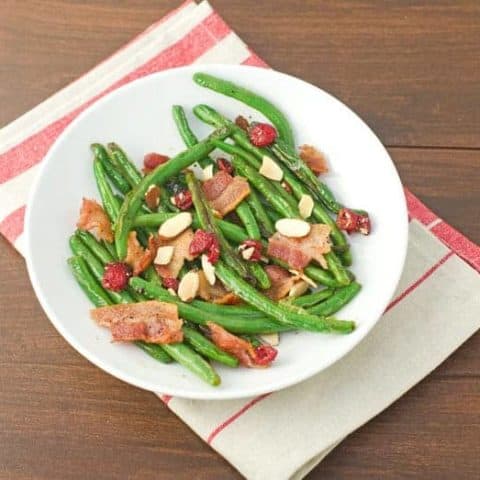 Sauteed Green Beans With Bacon, Cranberries, And Almonds Recipe