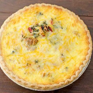 Sausage, Roasted Red Pepper, And Spinach Quiche Recipe