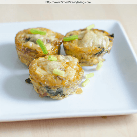 Mini Sausage, Spinach and Swiss Cheese Frittatas Recipe