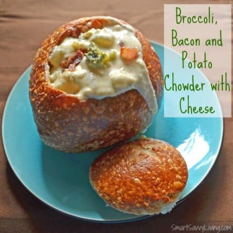 Broccoli, Bacon and Potato Chowder with Cheese