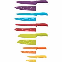 Farberware 5183157 12-Piece Non-Stick Resin Cutlery Knife Set, Multicolor