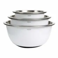 OXO 1107600 Good Grips 3-Piece Stainless-Steel Mixing Bowl Set