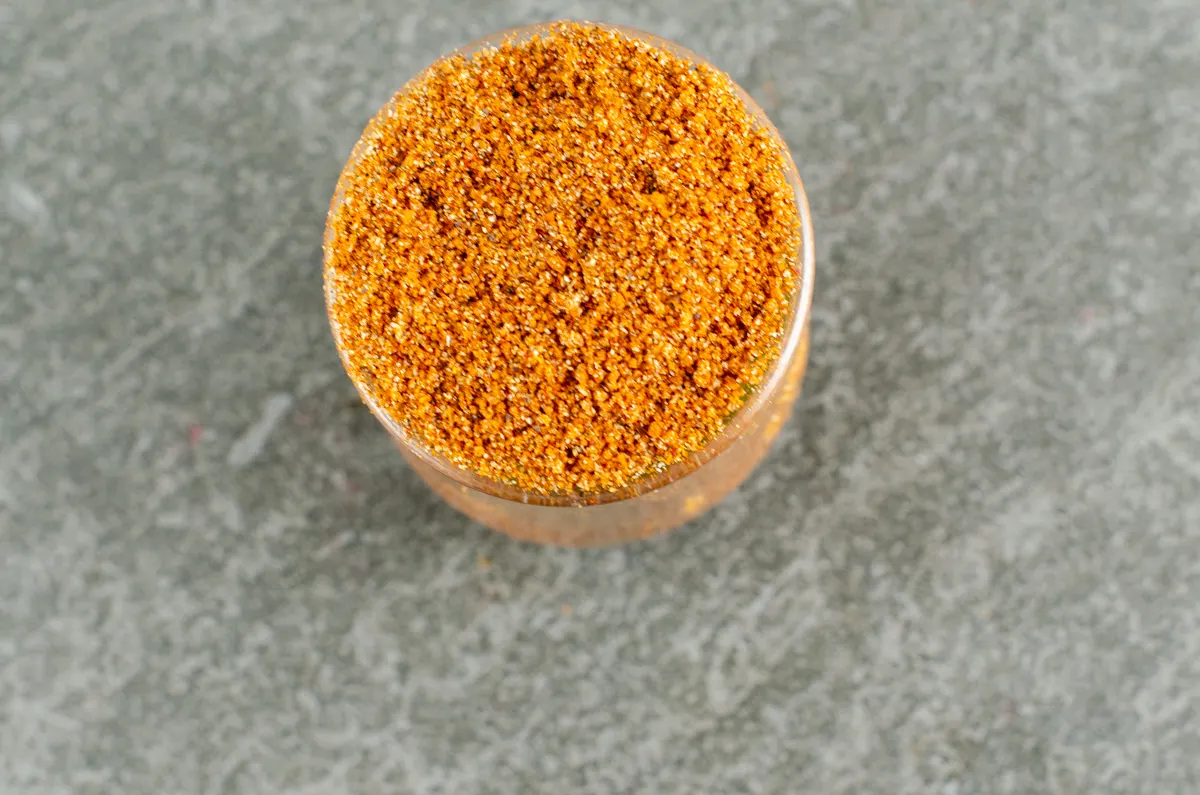 homemade pork rub in a glass jar