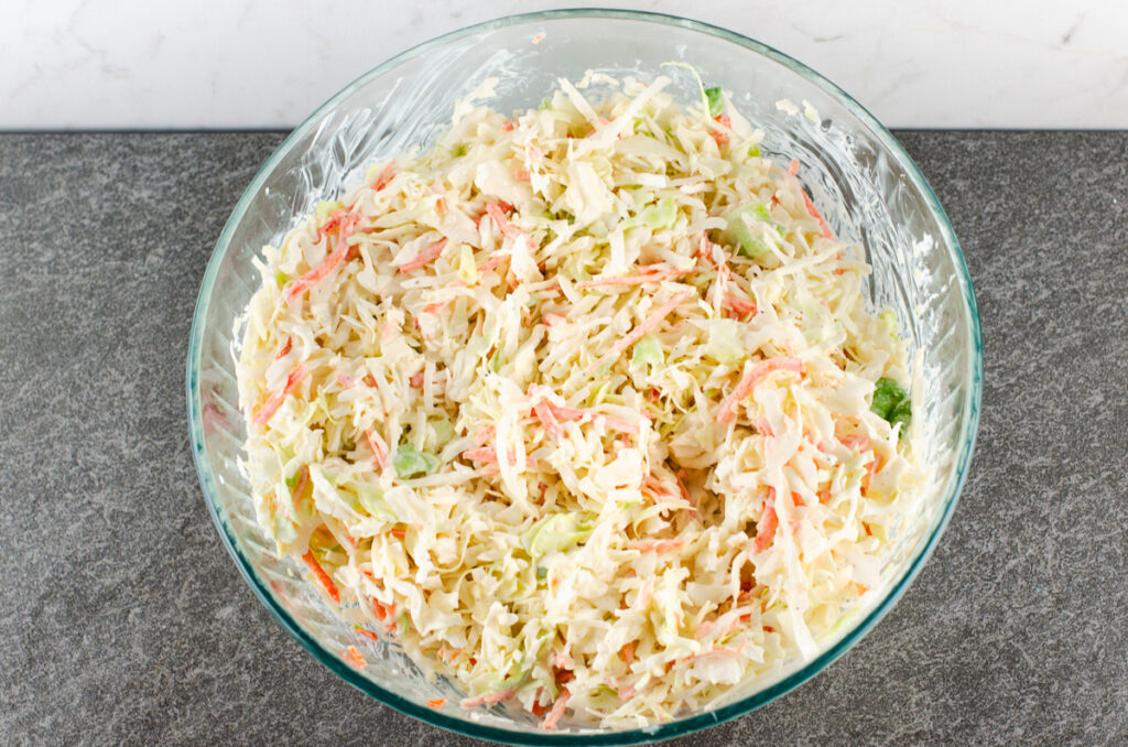 Easy Southern Hot Dog Slaw Recipe (Carolina Coleslaw) - Smart Savvy Living