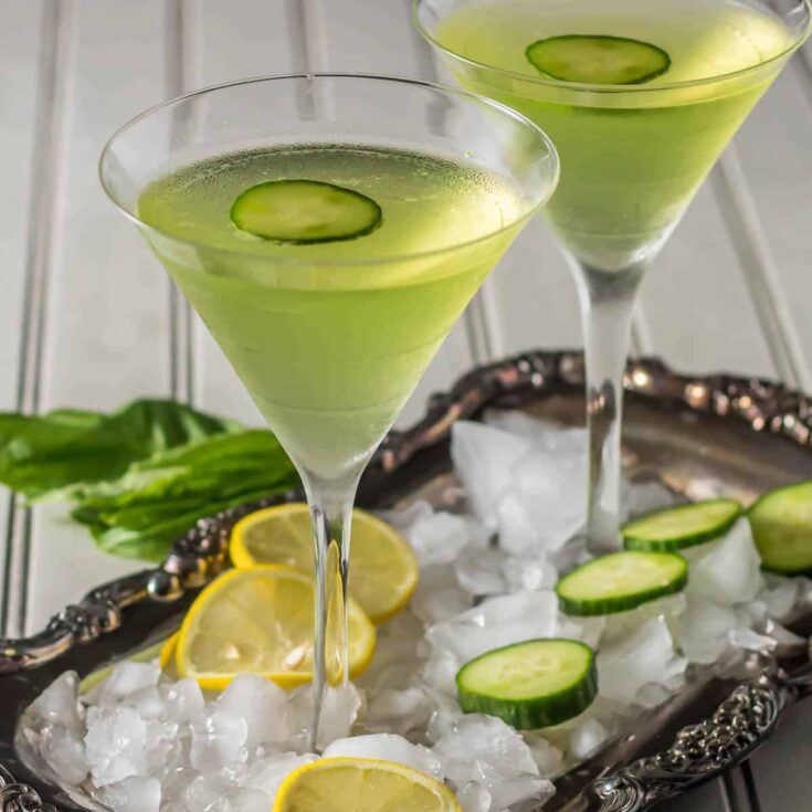 Image for Cucumber Basil Martini with Lemon
